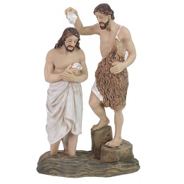 Estatua de Pascua escena del Bautismo de Jesús 9 cm