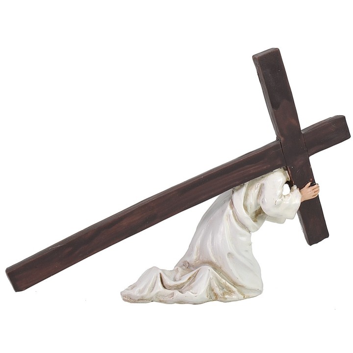 Gesù che cade con la croce 9 cm Statue Pasquali