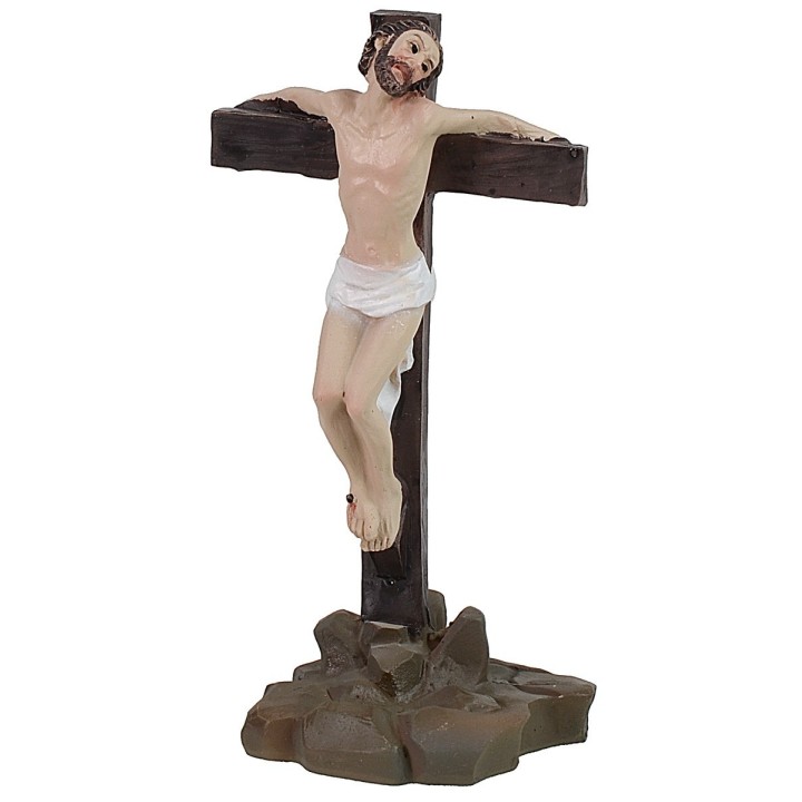 Escena de la Crucifixión de Jesús con los 2 ladrones de 8 cm