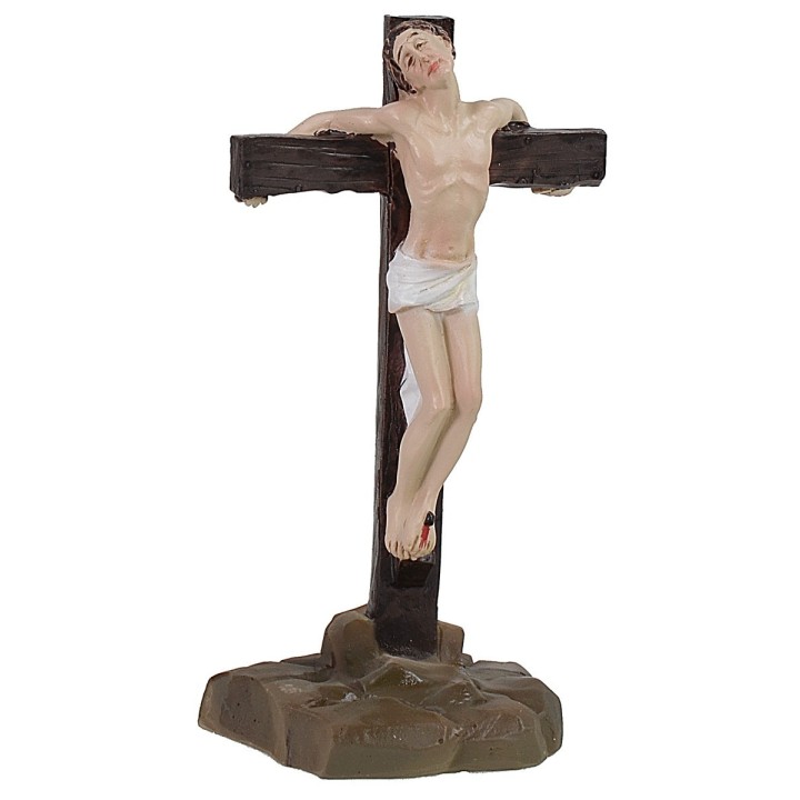 Escena de la Crucifixión de Jesús con los 2 ladrones de 8 cm