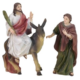 Entrada de Jesús a Jerusalén cm 9 Estatuas Pascuales