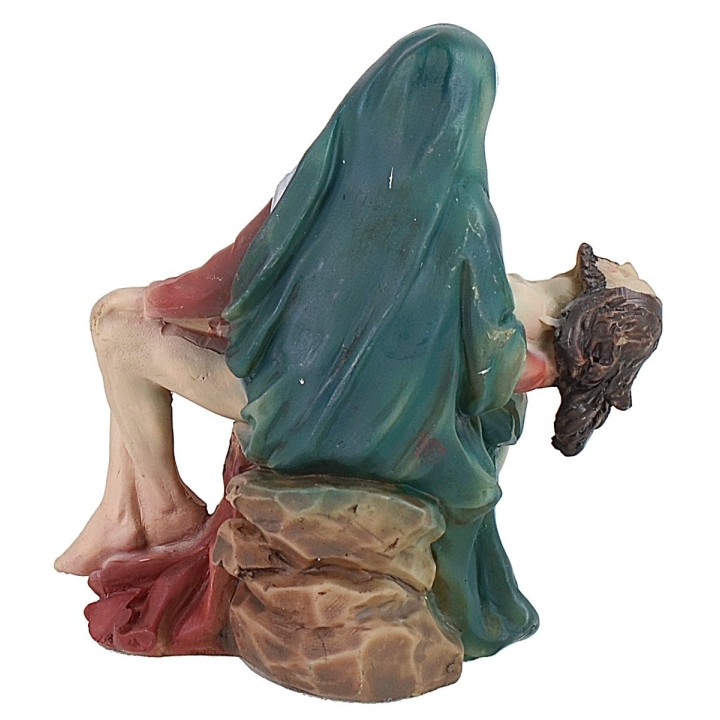 Jesús muerto en los brazos de la Virgen cm 9 Estatuas Pascuales