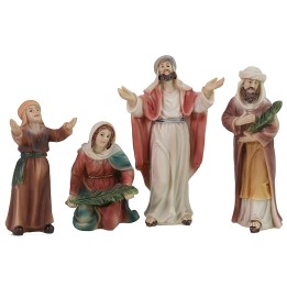 Folla che accoglie Gesù cm 9 Statue Pasquali