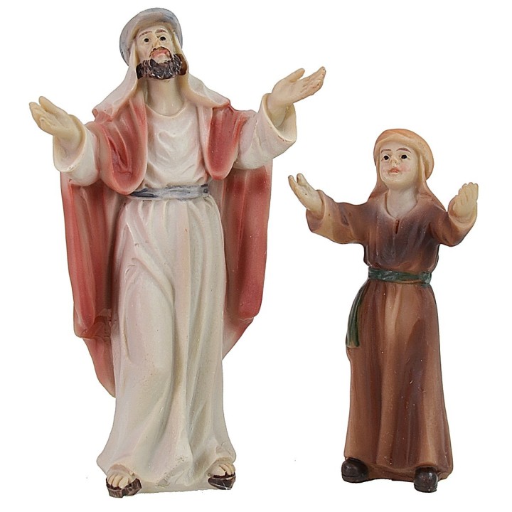 Folla che accoglie Gesù cm 9 Statue Pasquali