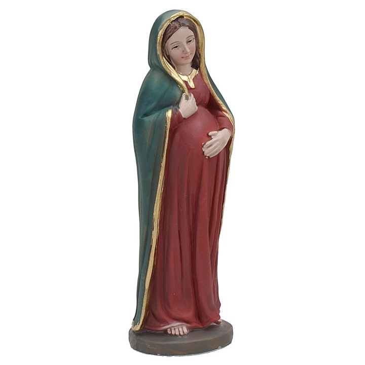 Virgen embarazada de 11 cm en resina