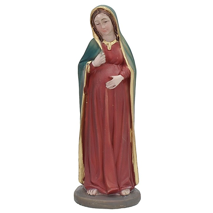 Madonna embarazada de 9 cm en resina