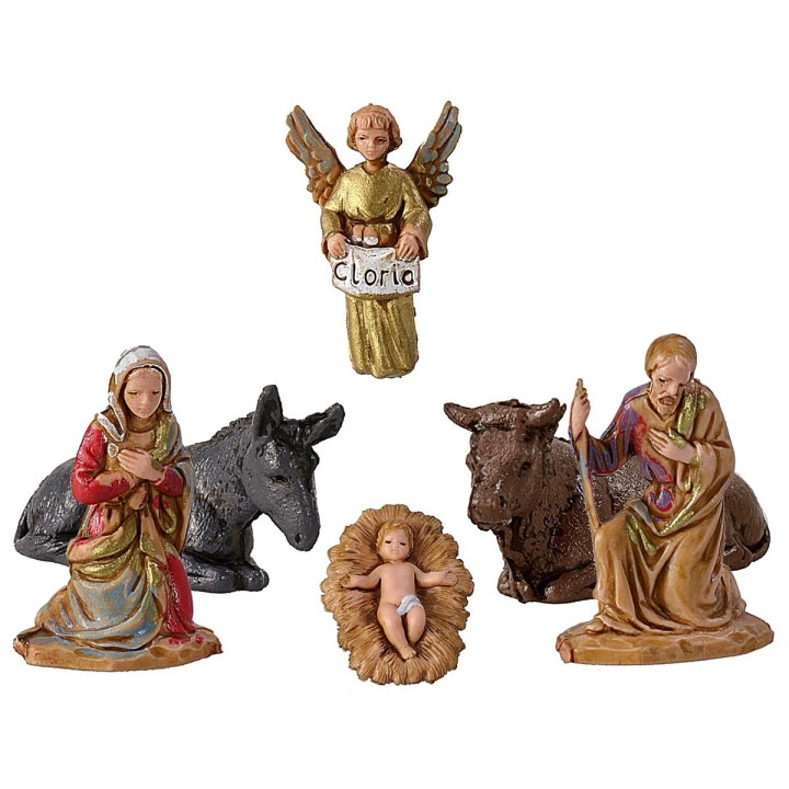 Nativity 6 subjects series 3.5 cm Landi Moranduzzo