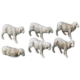 Pecore set 6 pezzi landi per Statue da cm 3,5