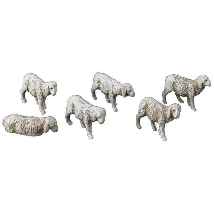 Pecore set 6 pezzi landi per Statue da cm 3,5