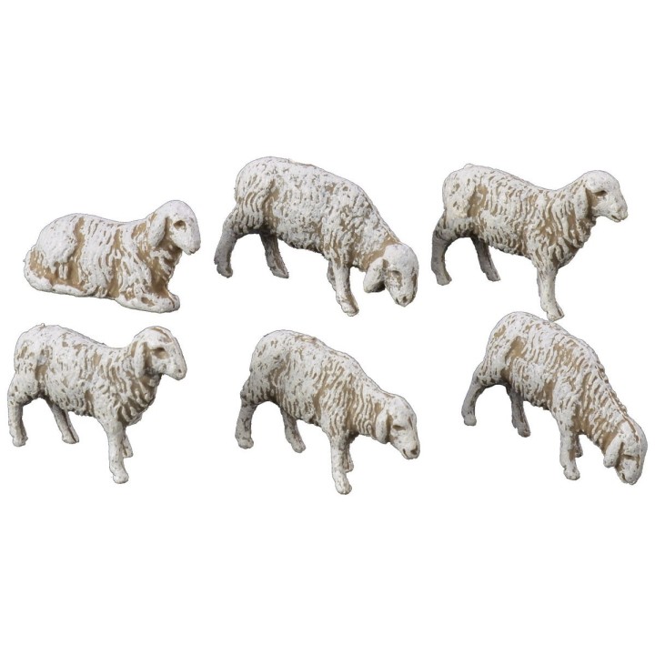 Set 6 pecore per statue cm 6 Landi