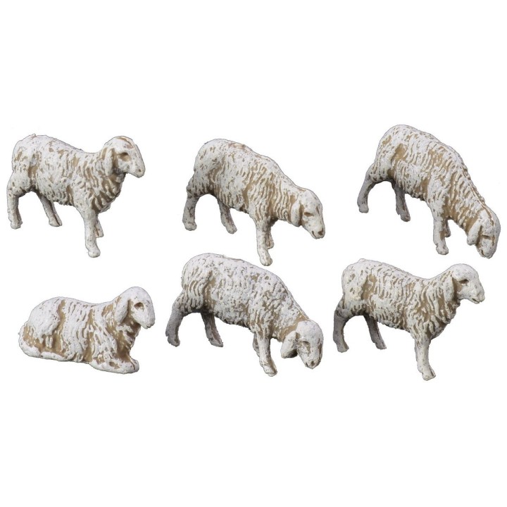 Set 6 pecore per statue cm 6 Landi