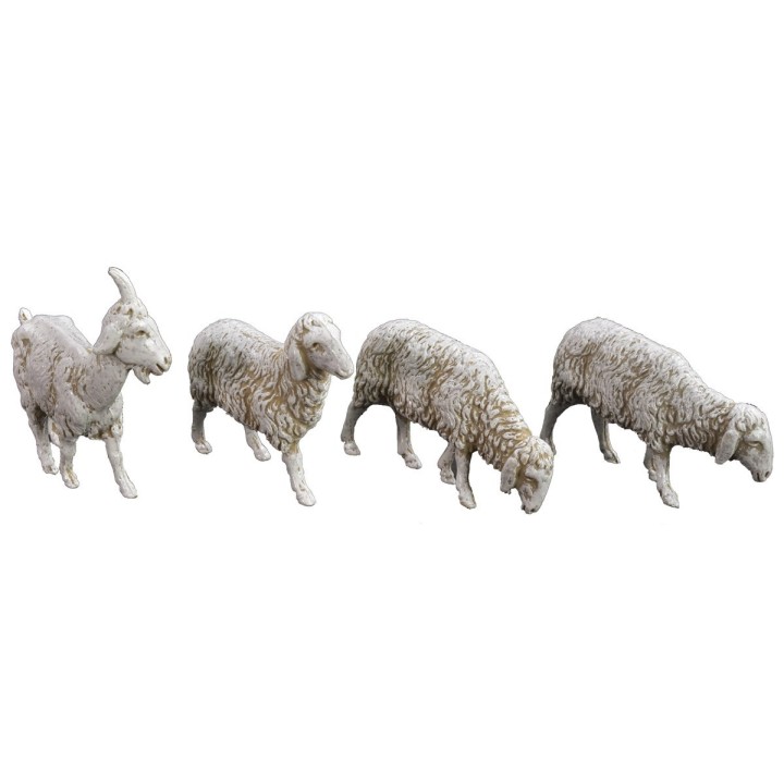 Cane + capra + 6 pecore Landi Moranduzzo per statue 10 cm