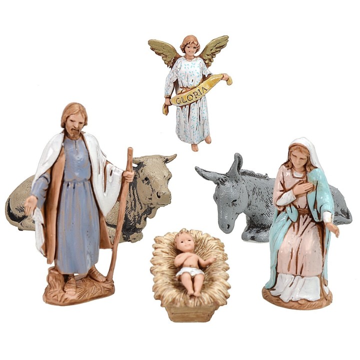 Natività set 6 pz cm 6,5 cost. 