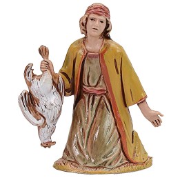 Arrodillado con gallina cm 6,5 cost. 