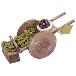 Carro in legno con olive cm 14,5x5,2x5,5h