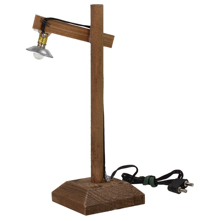 Street lamp in wood cm 4,5x4,5x13 h