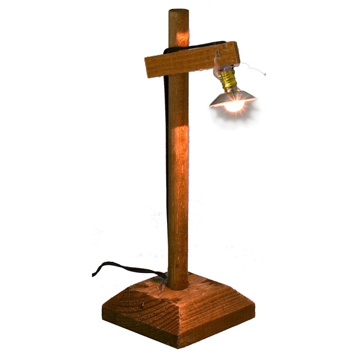 Street lamp in wood cm 4,5x4,5x13 h