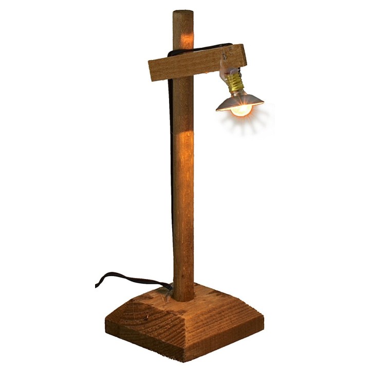 Street lamp in wood cm 4,5x4,5x13 h