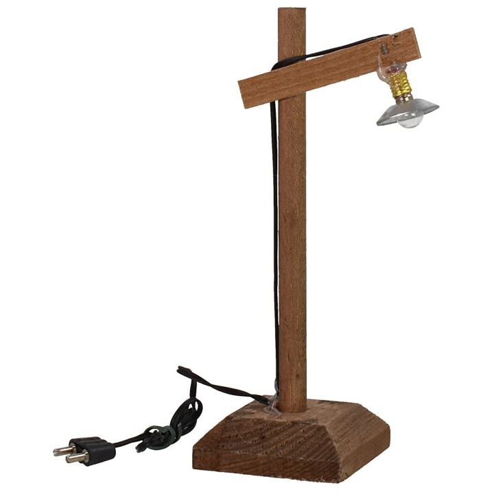 Street lamp in wood cm 4,5x4,5x13 h