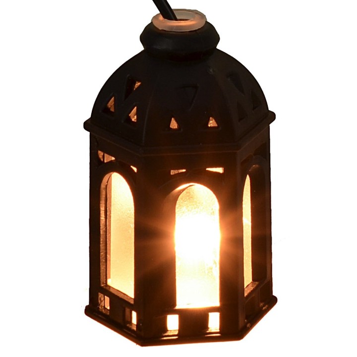 Lanterna esagonale per presepe cm 3,1x3,5x5,6 h