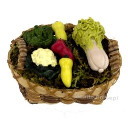 Cesta con verduras cm 4,5