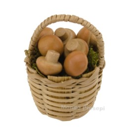 Cesto con funghi cm 3