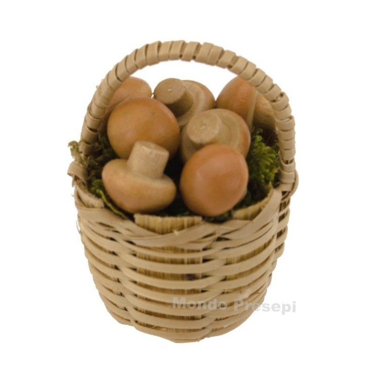 Cesto con funghi cm 3