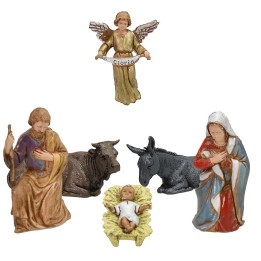 Nativity 6 pieces cm 8 Landi Moranduzzo