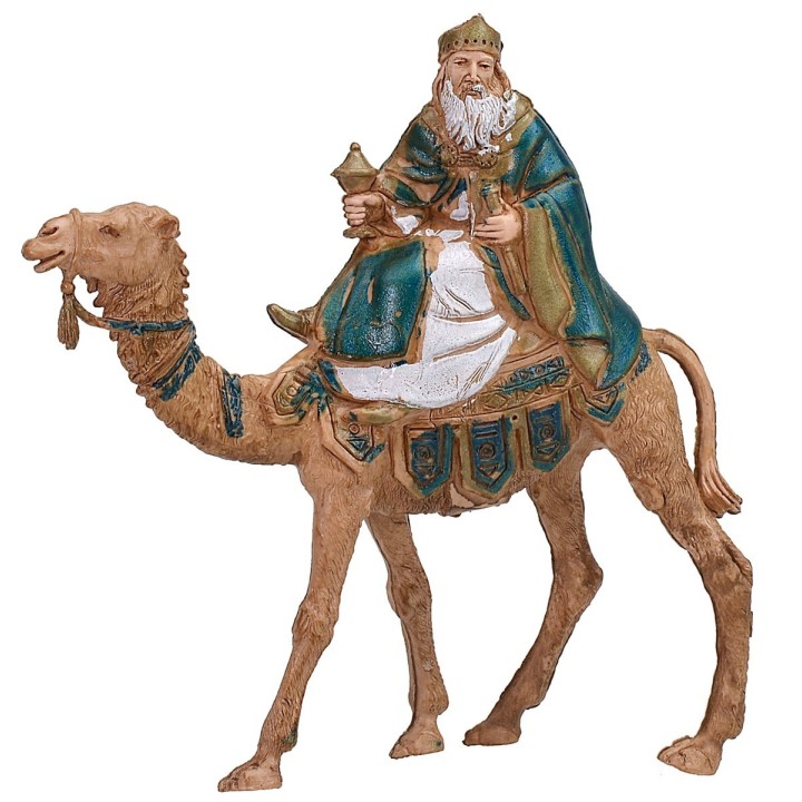 Tres Reyes Magos en camello serie 8 cm Landi