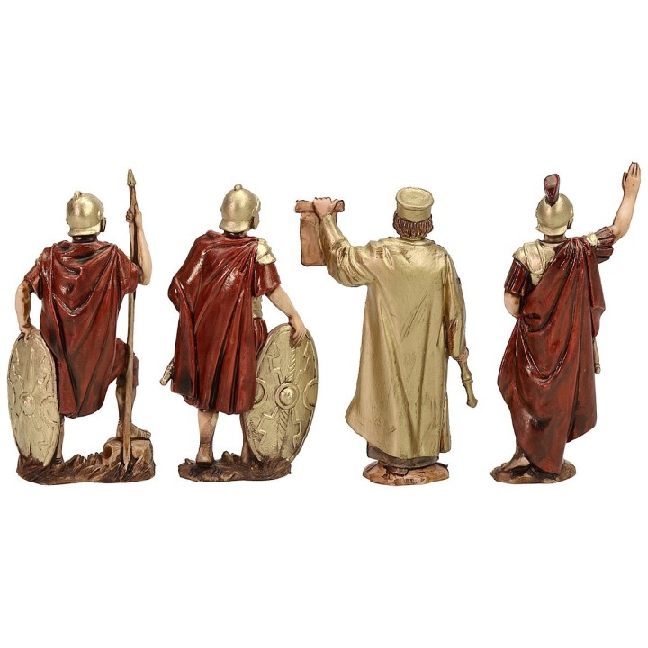 Set 4 figure Centurione, 2 soldati e Re Erode serie 8 cm Landi