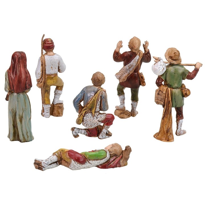 Set 6 statue per presepe 8 cm Landi Moranduzzo