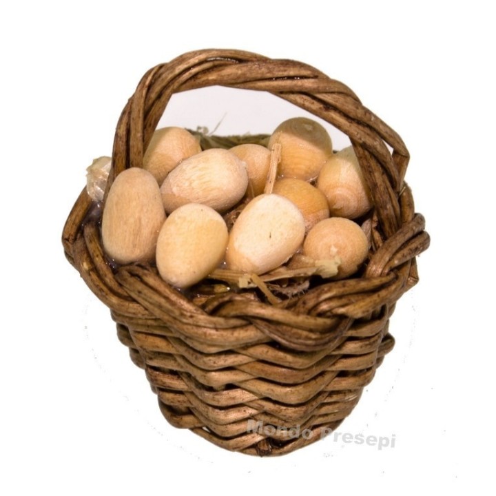Basket with eggs 2.5 cm