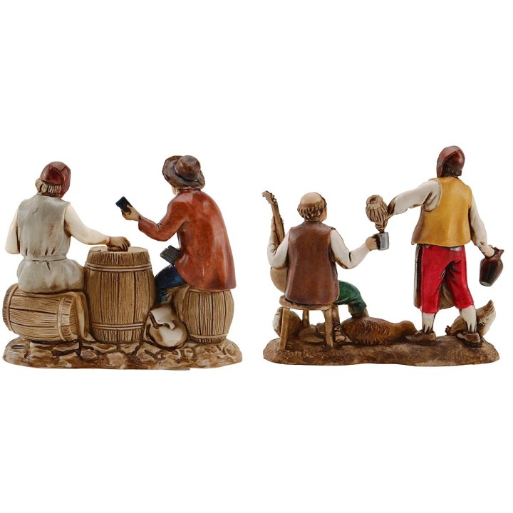Set 2 scene Landi Moranduzzo 8 cm per osteria