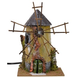 Molino de viento en funcionamiento de 14,5x10x10,5 cm h