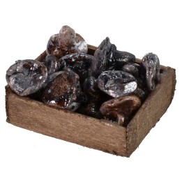 Wooden box with mushrooms cm 3,2x2,6x1,5 h