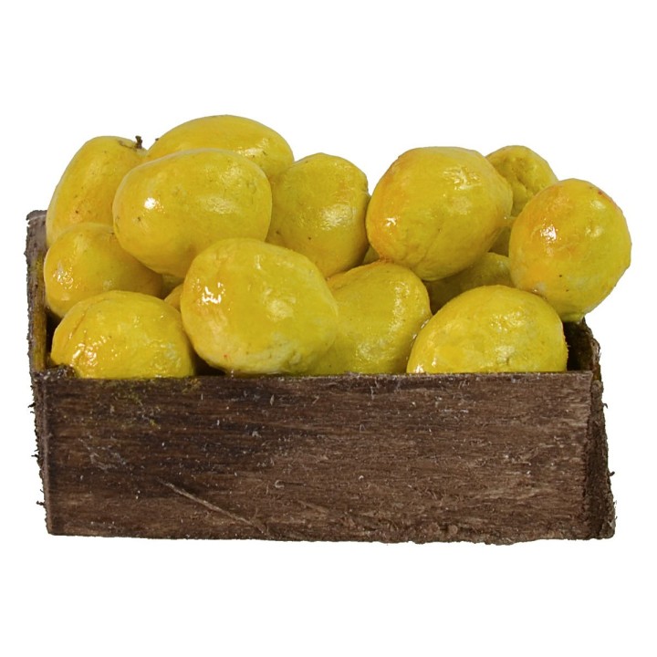 Cassetta in legno con limoni cm 3,2x2,6x1,8 h