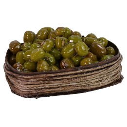 Cesto in legno con olive cm 4x3x1,6 h