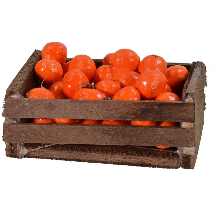 Wooden crate with oranges cm 4.5x3x2.5 h