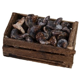Cassetta in legno con funghi cm 4,8x2,8x2,8 h