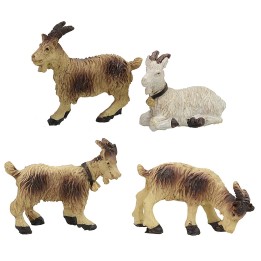 Set of 4 goats for statues cm 8-10 h