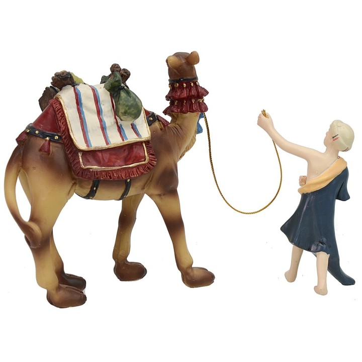 Camellero con dromedario en resina serie 9 cm
