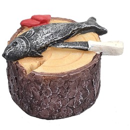Chopping board with fish ø 3 cm