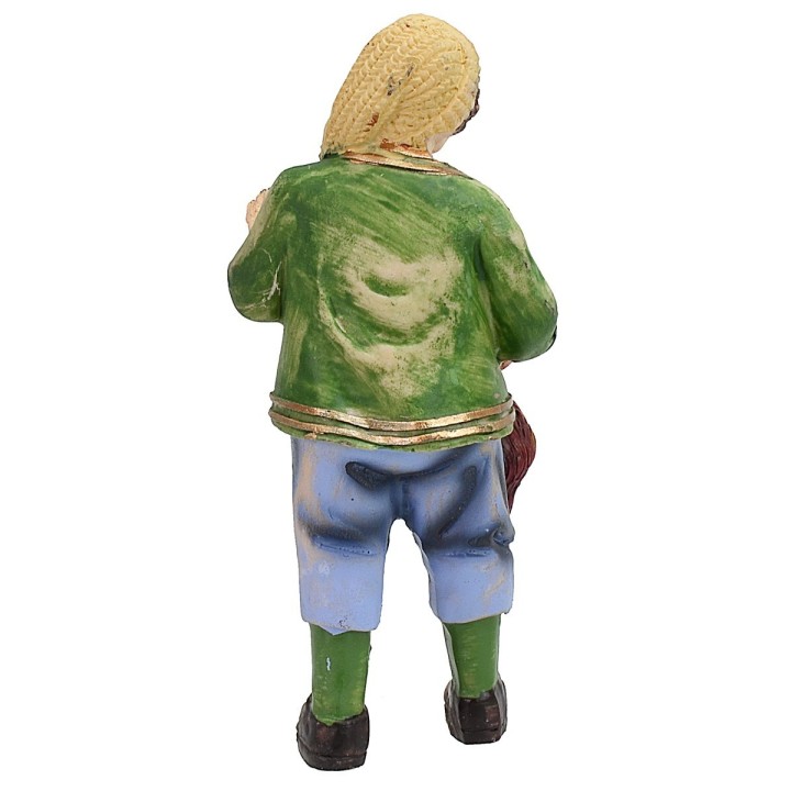 Farmer with game 10 cm in resin