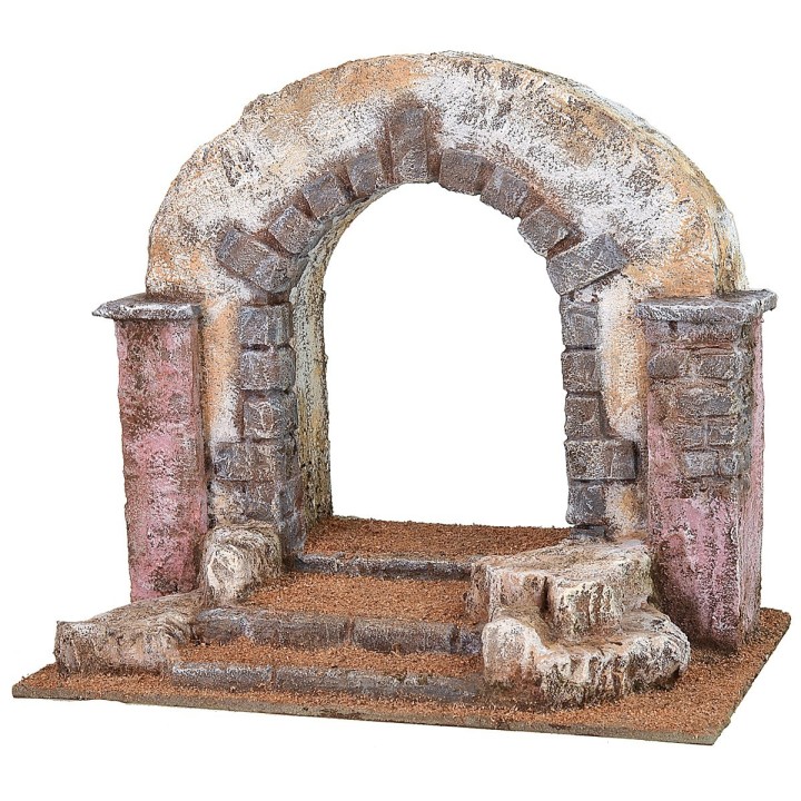 Arco atravesado por Cristo con la cruz a cuestas 25x15x22 h