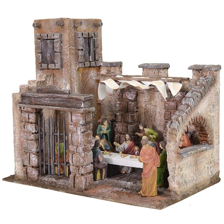 Setting for the last supper with courtyard 33x20x30 h