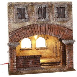 Escenario iluminado para la última cena 29x29x32 h