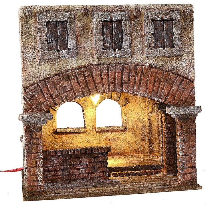 Illuminated setting for the last supper 29x29x32 h