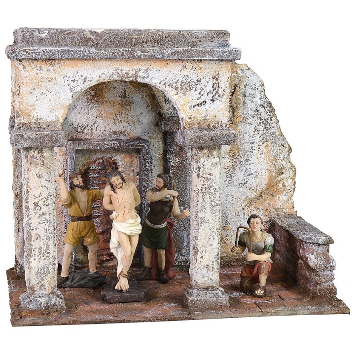 Scenografia della flagellazione di Cristo in stile palestinese