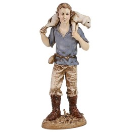Pastore con agnello a spalle 12 cm Landi Moranduzzo