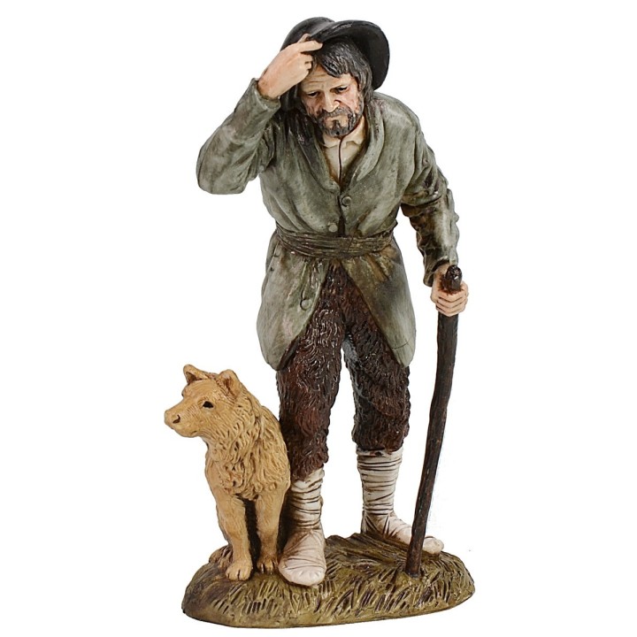 Viandante con cane 12 cm Landi Moranduzzo